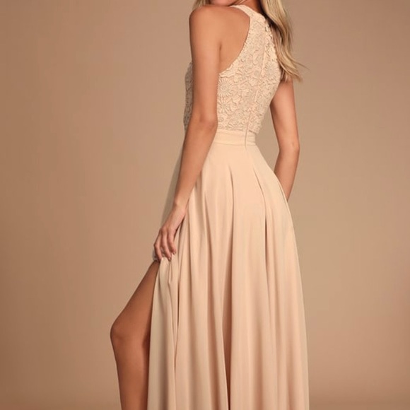 Lulus Blush Lace Maxi Dress - Picture 2 of 7